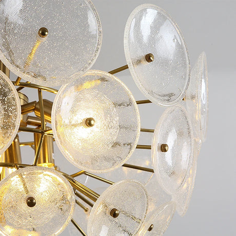 Modern Chandelier Round Ceiling Frosted Glass Copper Hanging Lamp luxury Pendant Lights For Living Bedroom Dining Room