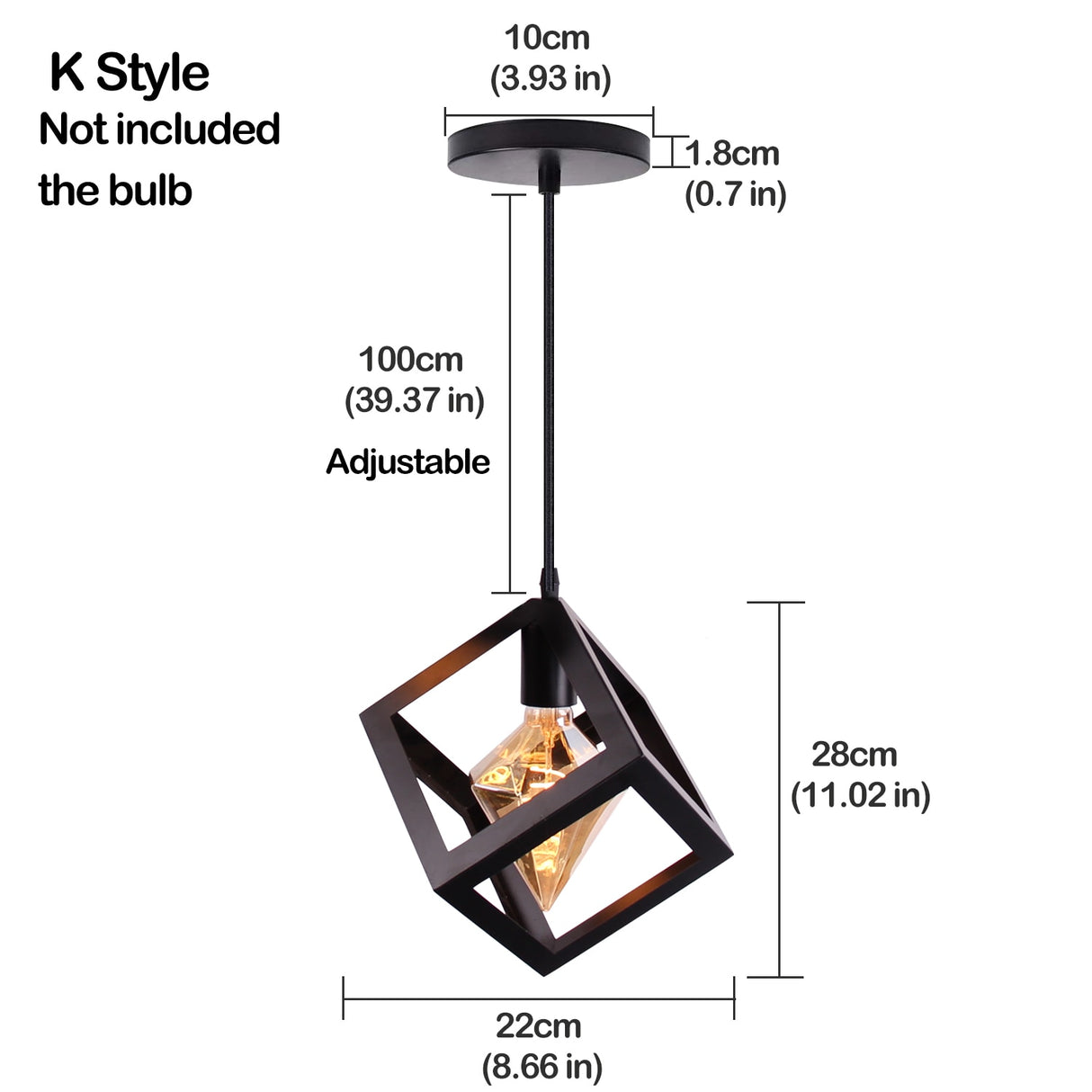 Retro Industrial Pendant Light Nordic Black Metal Cage Lighting Fixtures Iron Loft Cage Kitchen Vintage Adjustable Hanging Lamps