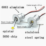 Mini LED Spotlight 1W IP65 Recessed Downlight Indoor 12V Dimmable Spot Light Ceiling Lamp Showcase Display Staircase  Lighting
