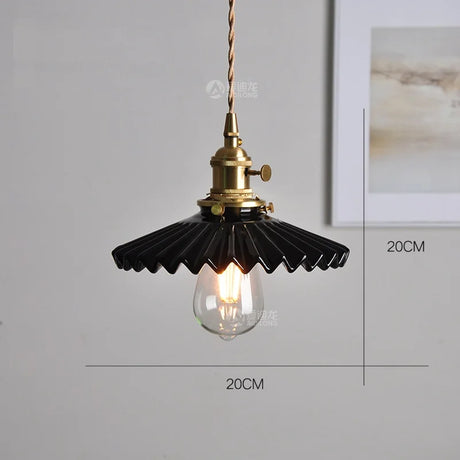 Nordic White Ceramic LED Pendant Lights Fixtures Knob Switch For Bedroom Dinning Living Room Modern Copper Hanging Lamp