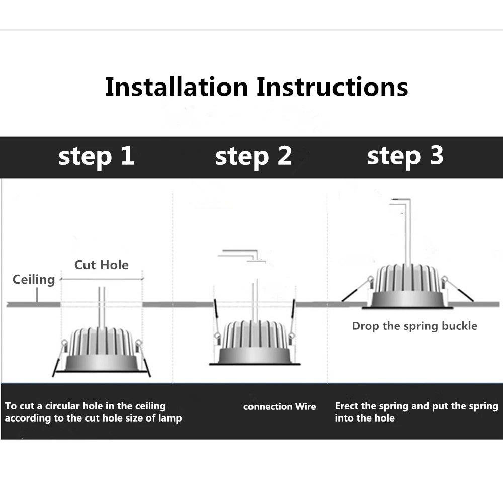LED Downlight 3W 5W 7W Recessed Ceiling Lamp AC 220V Downlight With Intelligent Radar Sensor Light for Bathroom Stairs Balcony