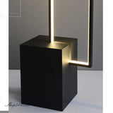 Modern Led Floor Lamp Iron Square Standing Lamp for Bedroom Living Room Art Decors Study Metal Floor Light Fixtures Table Lamp