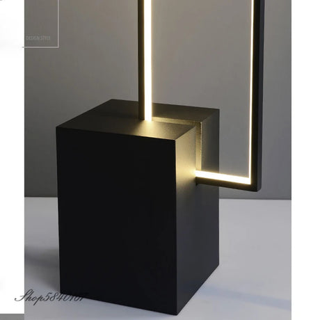 Modern Led Floor Lamp Iron Square Standing Lamp for Bedroom Living Room Art Decors Study Metal Floor Light Fixtures Table Lamp