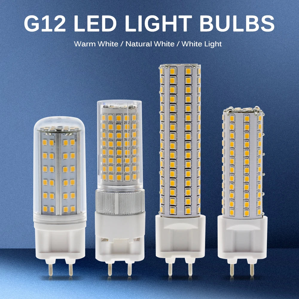 G12 LED Bulb Light AC85-265V 10W 1000LM 15W 1500LM High Brightness SMD2835 LED Corn Bulb Lamp.