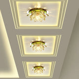 Crystal LED Ceiling Light 3W AC90-260V Modern LED Crystal Lamp Kitchen Aisle Light Chandeliers Lamp Hall Lighting Lotus Lights
