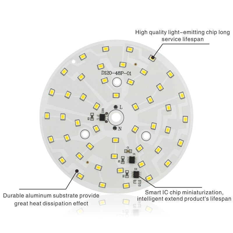 Led Chip Light Set LED Chip 3W 5W 7W 9W 12W 15W 18W SMD 2835 Light Beads AC 220V-240V DIY ...