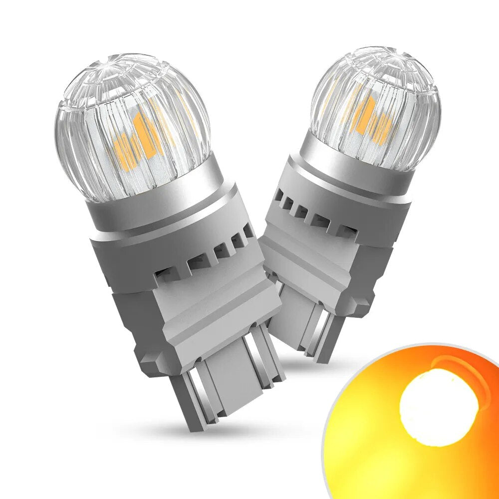 AUXITO 2x P27/7W 3157 LED Turn Signal Backup Reverse Lamp T25 3156 P27W DRL Daytime Running Light Tail Lamp Amber Red White 12V
