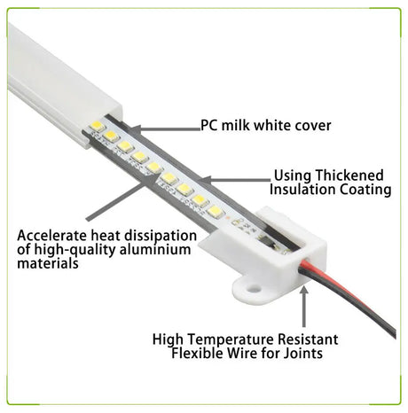 220V LED Rigid Strip Night Lamp Under Cabinets 72 LEDs 30cm 40cm 50cm 8W With Switch ON/OFF EU Plug LED Bar lights Desk Bulb