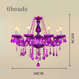 Luxury Green Crystal Chandelier - Vintage E14 Candle Pendant Light