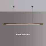 Modern Copper Circular Corner Design Pendant Lights Restaurant Office Dining Room Nordic Style Black Walnut LED Pendant Lamps