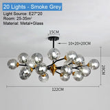 LED chandeliers vintage luxury glass bubble light for Dining Room Kitchen Living Room Bedroom Indoor farmhouse light fixture
