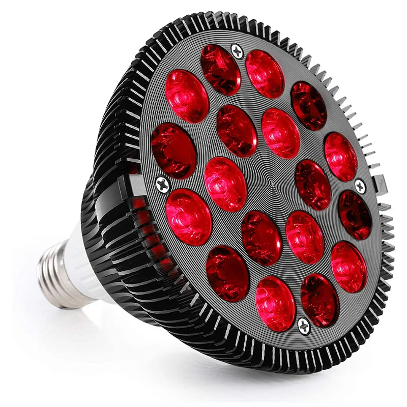 Red Light Therapy LED E27 54W Red Light LED Massage Therapy Lamp  660nm 850nm Near Infrared Therapy Light LED Lamp/ Red Light Grow LED Bulb