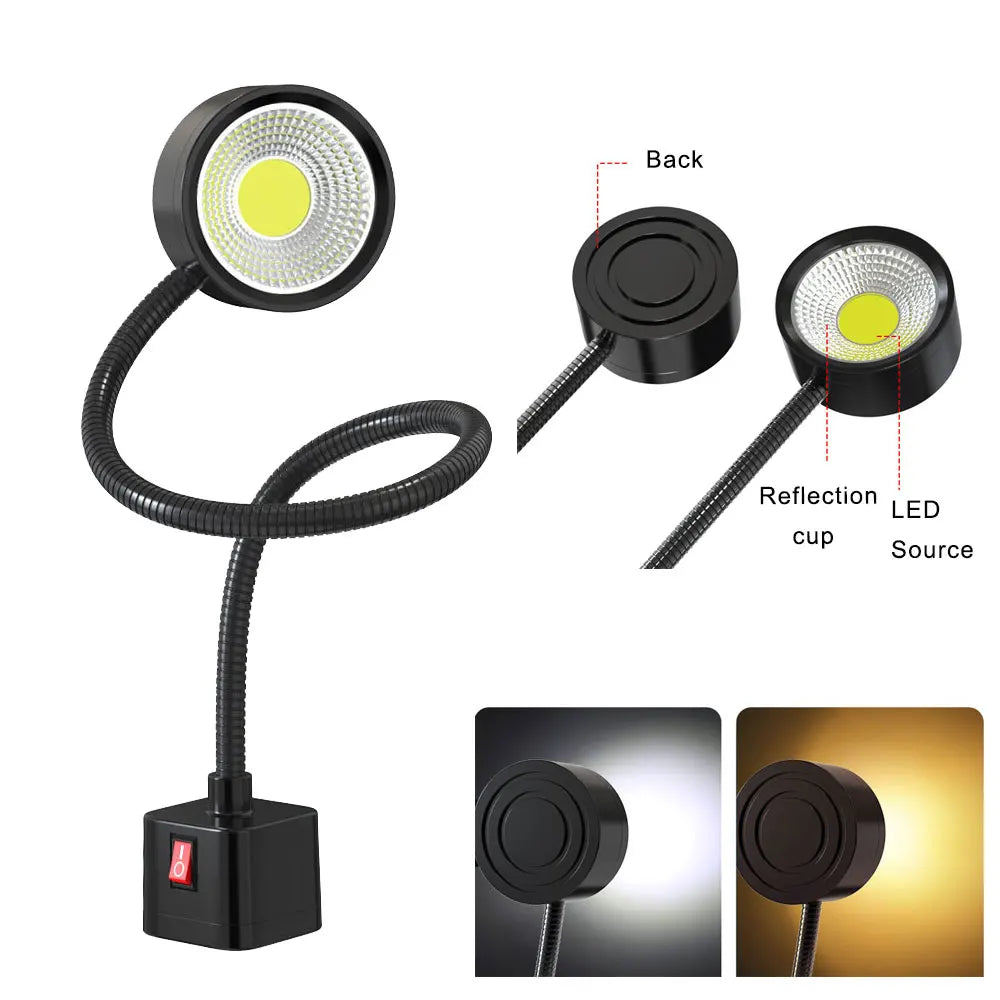 10W Industrial Sewing Machine LED Light Multifunctional Flexible Portable Work Lamp Magnetic For Workshop