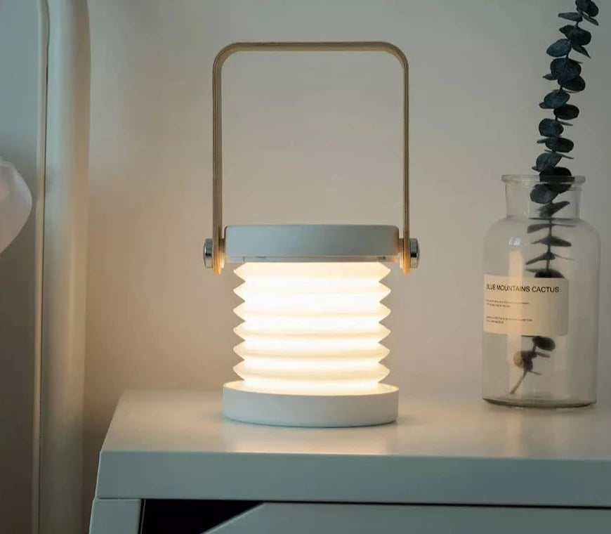 Foldable Touch Dimmable Reading LED Night Light Portable Lantern Lamp USB Rechargeable for Children Kids Gift Bedside Bedroom