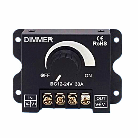 12V 24V Voltage LED Dimmer Switch 8A Plast / 30A Aluminum Regulator Adjustable Controller for Single Color LED Strip Light Lamp