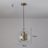 Loft Modern Pendant Light Glass Ball Hanging Lamp Kitchen Light Fixture Dining Hanglamp Living Room Luminaire