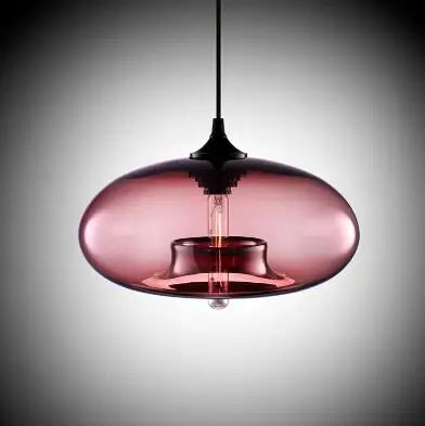 Simple Modern Colorful Hanging Lamp Loft E27 Pendant Lamp Nordic Kitchen Restaurant Living Room Bedside Glass Lightings