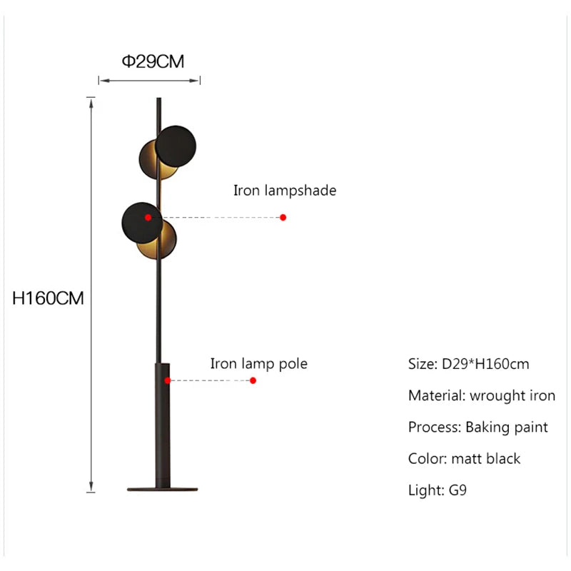 Typography series Floor Lamp Nordic black floor lamp minimalist living room lamp bedroom designer art atmosphere studio lamp