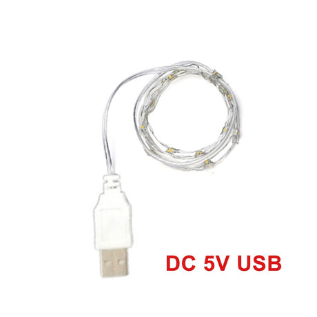 Fairy Lights Copper Wire LED String Lights Christmas Garland Indoor Bedroom Home Wedding New Year Decoration USB Battery Powered