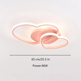 Light For Home Led Light For Bedroom Women Princess Heart Shape Ceiling Lights Lamp Dimmable For Wedding Girls Room Bedroom