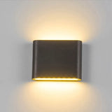 Black LED Wall Lamp (6W/12W) - Up & Down Outdoor/Indoor Modern Sconce Light Fixture for Garden, Corridor, Aisle & Terrace Decor
