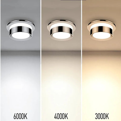 LED ceiling light black silver embedded household ceiling net red spotlight hole light 7w / 9w / 12w / 15w / 18w