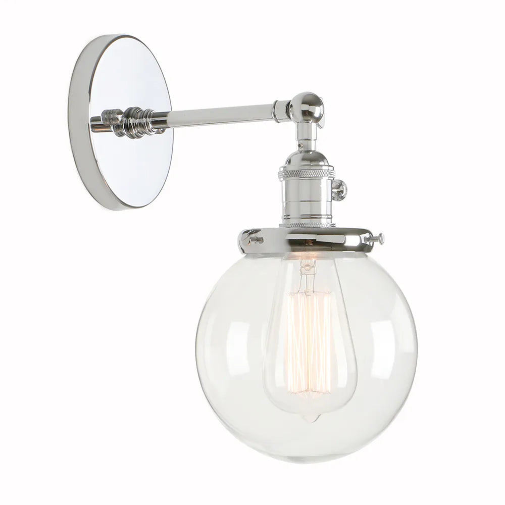  5.9'' Vintage Wall Lamp Modern Glass Wall Sconce Wall Lights Fixtures luminaire Loft Bedside Mirror Lamp Stair Lights