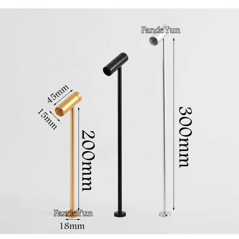 3W 200/300mm/350mm LED spotlights Showcase Light wall lamp For Exhibition Display AC110V 220V DC12V Led Spot Jewelry Display