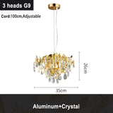 Nordic Luxury Crystal Chandelier Lighting Lustre Ceiling Chandeliers Lamp Living Room Home Decor Hanging Lamp Hotel Chandeliers