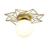 Modern Gold Ceiling Lamp Entrance Corridor Hallway Lamps Surface Mount Glass Ceiling Light G9 Bulb LED Indoor Lighting Fixtures