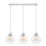 Vintage Pendant Lamp Iron Frame Ceiling Lighting Paint Restaurant Teahouse Chandelier Indoor Wrought Metal Modern Pendant Lights