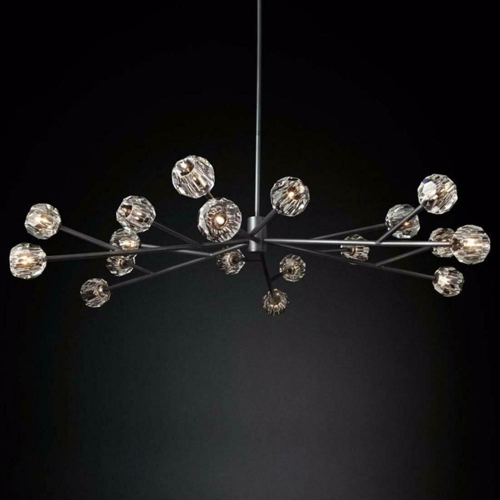 18-Heads Sputnik Chandelier G9 LED Crystal Ceiling Fixtures Lighting Decors Lamps