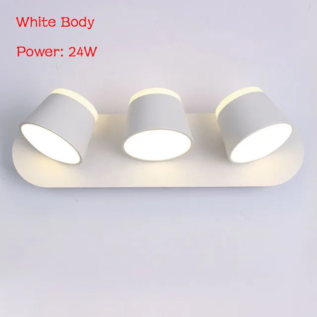 Nordic Rotatable LED Wall Sconce Lamp - Modern Minimalist Wall Light for Bedroom Bedside Reading, Bathroom, Aisle & Hotel Decor