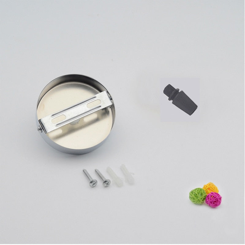 Black White Silver Bronze Ceiling Plate Wall Sconce Mount LED Base Vintage Pendant Lamp Disc Base Ceiling Canopy Free Shipping