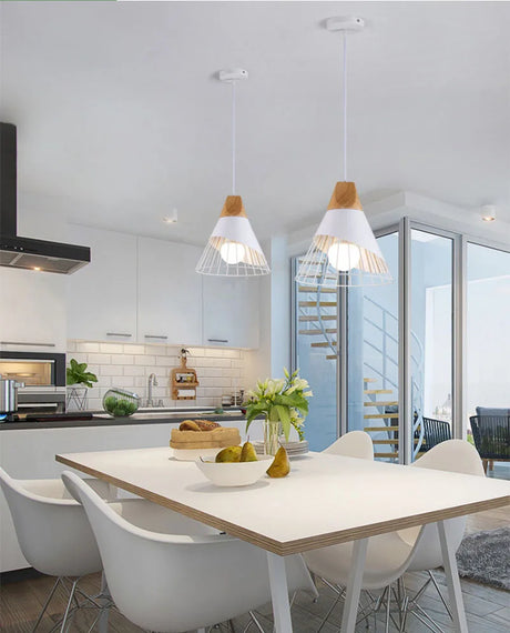 Modern personality E27 LED pendant lights black and white color hanging lamps for bedroom kitchen living room restaurant store