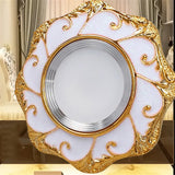American Luxury Gold Garland Rhombus Resin Downlights For Living Room Kitchen Corridor Indoor Decoration Recessed Spots Lamp