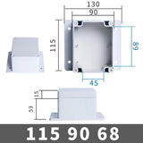 IP67 Waterproof Electronic Project Box with Mounting Ears - Outdoor Plastic Junction Enclosure & Instrument Housing Case