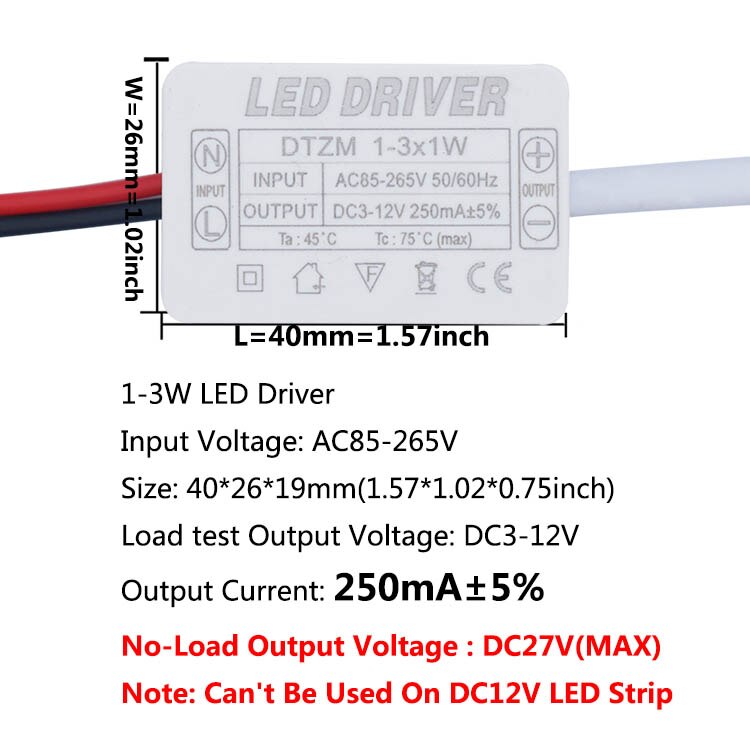 LED Driver 300mA 1-3w 4-7w 8-12w 12-18w 18-25w 25-36w LED Constant Current Driver Power Unit Supply For LED Bulb Transformers