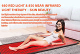 2025 660nm 850nm LED red light therapy yoga mat home health relaxation equipment whole body near infrared mat large mat