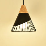 Modern Industrial Lamp Loft Wood Pendant Lights Nordic Iron Hanging Lamp Kitchen Pendant Lamp Bedroom Dining Room Lights