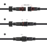 2pin 3pin 4Pin 5pin DC LED Strip Light Extension Cable Connector Male to Female Waterproof IP67 40cm 60cm 100cm 200cm 300cm