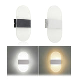 Modern Rectangular LED Acrylic Wall Sconce (AC 85-265V) - Indoor Wall Light for Living Room, Bedroom TV Background & Corridor