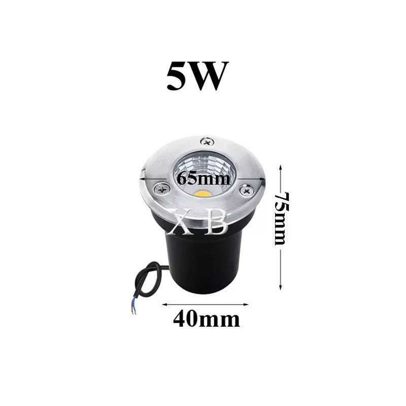 Waterproof led light garden underground 3W 5W 10W 15W IP68 Outdoor Buried Garden Path Spot Recessed Inground Lighting 220V DC12V