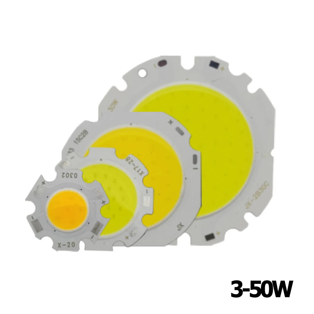 High Power LED COB Chip 3W 5W 7W 10W 12W 15W 18W 20W 24W 30W 50W Integrated SMD Diode Bead Lamps For Light Bulb Spotlight DIY