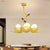 Nordic Cottage core Decors Golden Bird's Nest Chandeliers Hallway Living Room Kids Art Glass Egg 3 Heads Hanging Lighting Fixtures