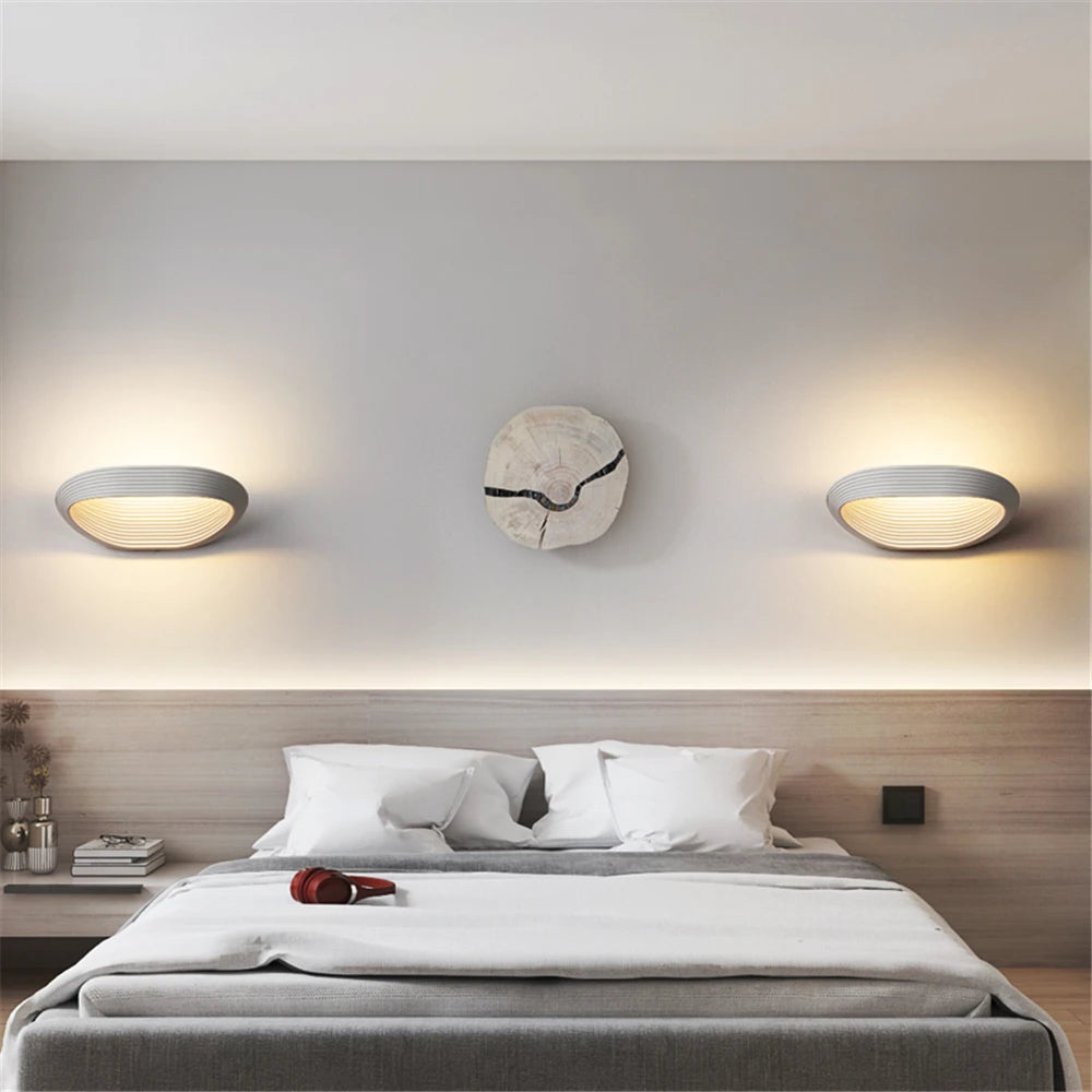 12W Modern Indoor LED Wall Lamp (Aluminum) - Contemporary Minimalist Sconce Light Fixture for Bedroom Bedside, Living Room Accent & Aisle Corridor