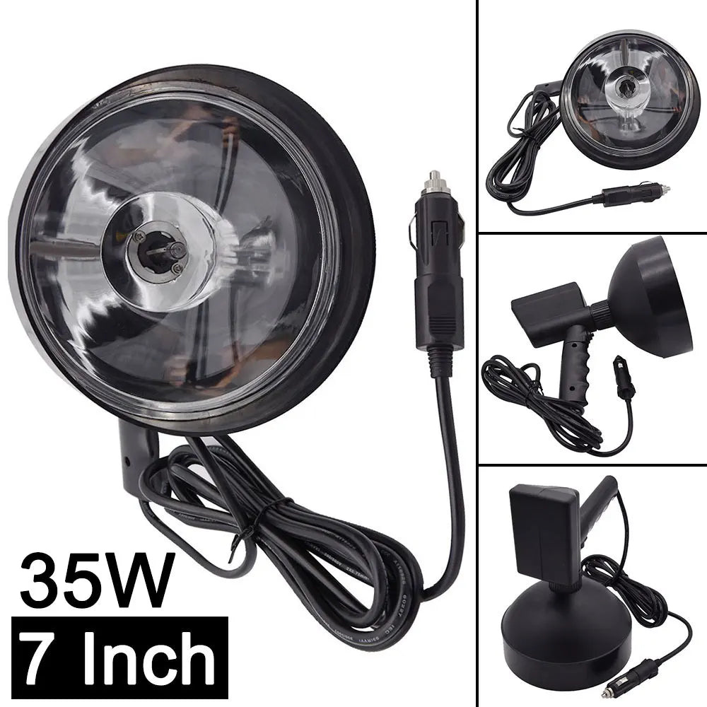 7inch -9 inch Xenon Lamp Handheld Camping Hunting Fishing Spot Light Spotlight Off Road Car Light Bar Led Working Lights 12v 24v