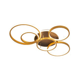 Smart Home Alexa Modern Led Ceiling Lights for Living Room Bedroom Study Room Indoor 90-260V Leiling Lamp Fixtures Black Gold