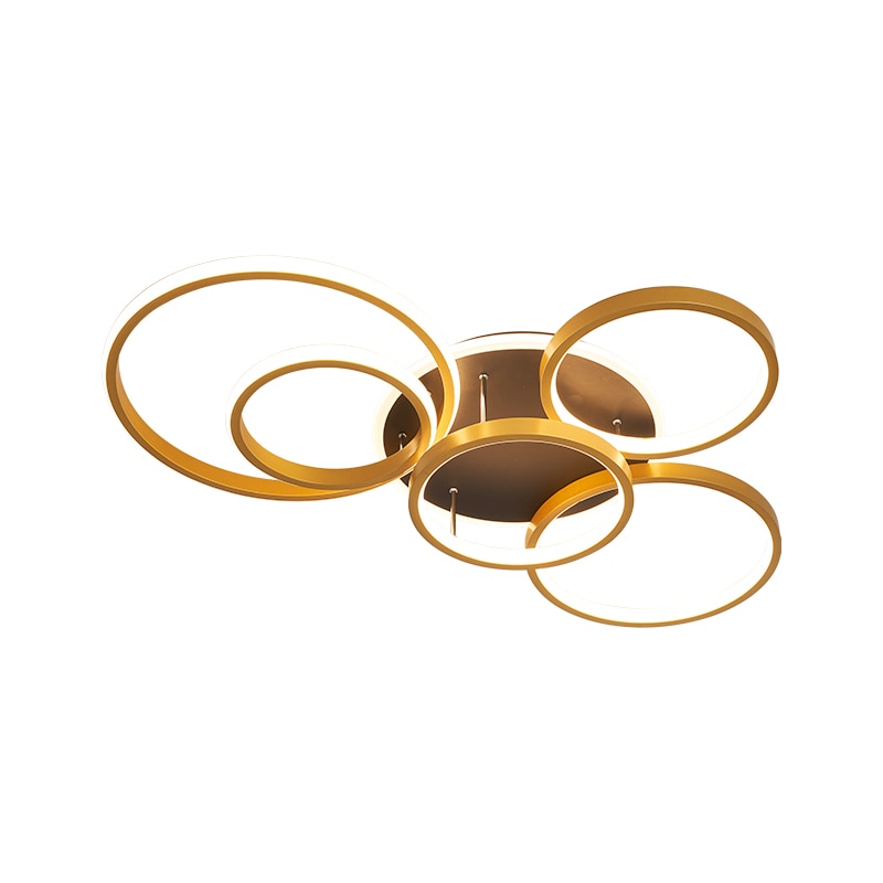 Smart Home Alexa Modern Led Ceiling Lights for Living Room Bedroom Study Room Indoor 90-260V Leiling Lamp Fixtures Black Gold