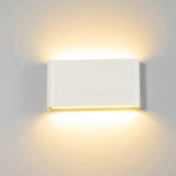 Black LED Wall Lamp (6W/12W) - Up & Down Outdoor/Indoor Modern Sconce Light Fixture for Garden, Corridor, Aisle & Terrace Decor
